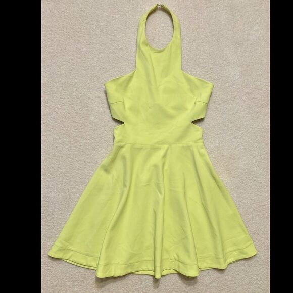 ELIZABETH and JAMES Halter backless Neon Dress - Picture 5 of 8